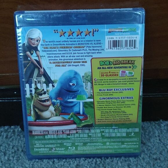 Dreamworks Monsters vs Aliens  Blu Ray  New still Sealed - Picture 2 of 4